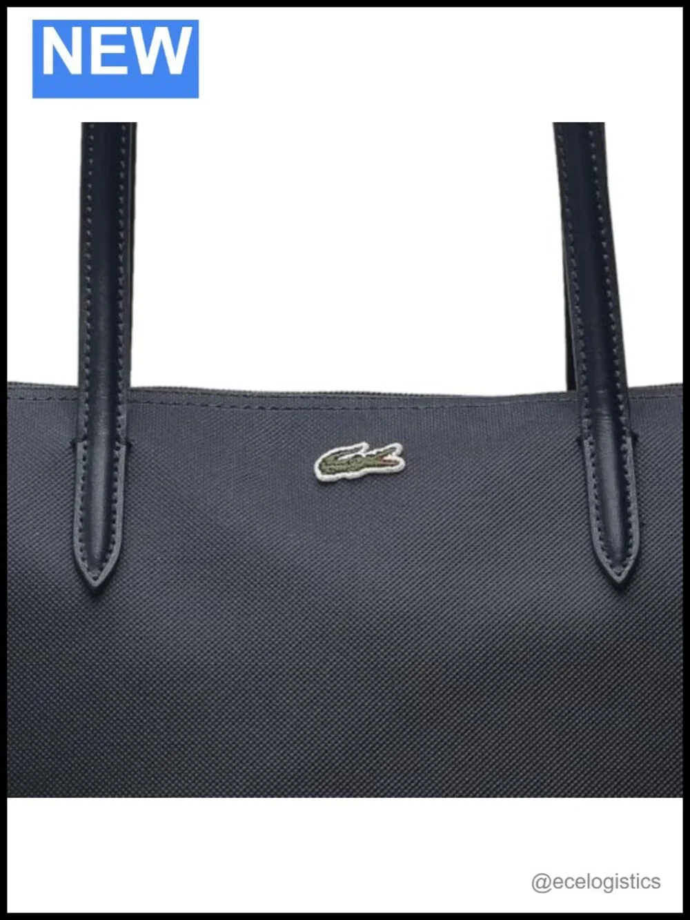 Lacoste Recycled PVC Vertical Tote Shoulder Bag Laptop